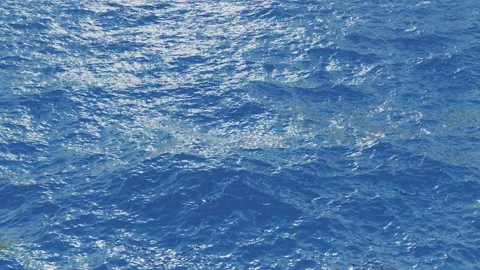 3D rendered Ocean Surface with Slow Moving Waves Stock-Footage 130890745