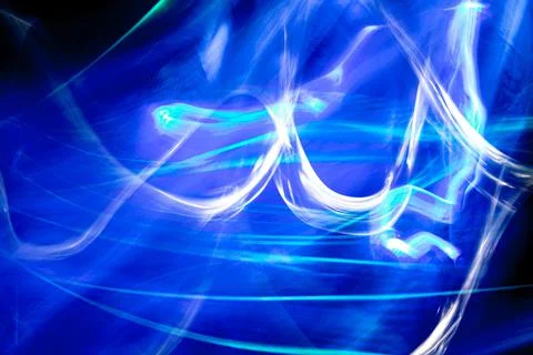 3D rendered or 3D illustration. Abstract shapes of blue and yellow colors on  Stock Photos