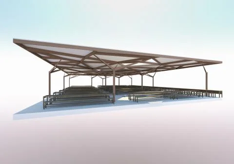 3d rendered of organic architecture Stock Illustration