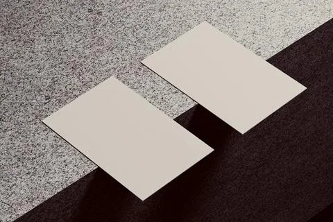 3D rendered paper for mockup template with text space, cover for the insert comp Stock Illustration