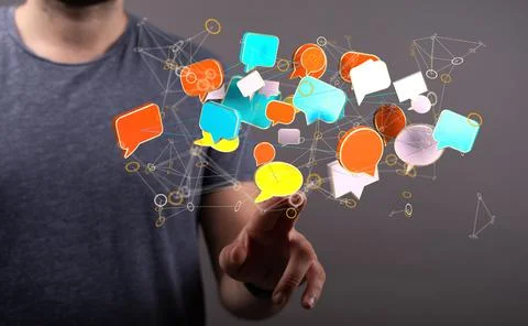 3D rendered paragraph section sign hovering in mans hand Stock Photos