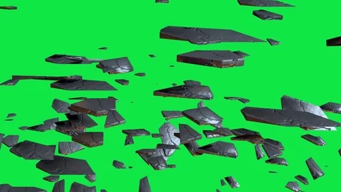 3d rendered particles of broken fragments Stock Footage 76939464