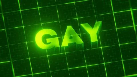 3D-rendered pattern of bright neon green lines arranged in a grid pattern. Illustrazione stock