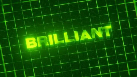 3D-rendered pattern of a word on bright neon green lines arranged in a grid patt 스톡 일러스트