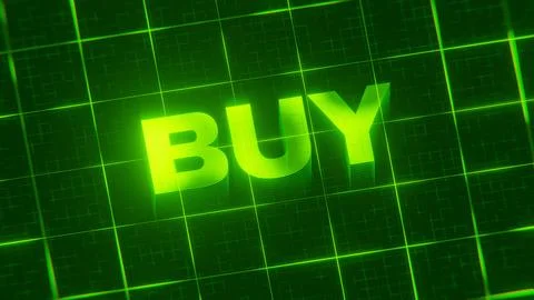 3D-rendered pattern of a word on bright neon green lines arranged in a grid patt Stock Illustration