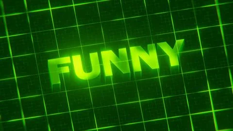 3D-rendered pattern of a word on bright neon green lines arranged in a grid patt Illustrazione stock