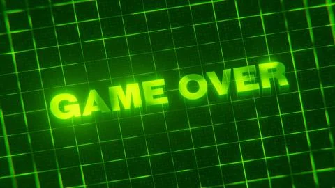 3D-rendered pattern of a word on bright neon green lines arranged in a grid patt 스톡 일러스트