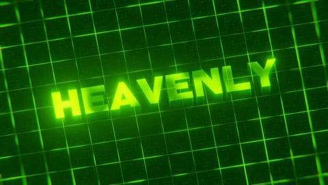 3D-rendered pattern of a word on bright neon green lines arranged in a grid patt 스톡 일러스트