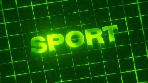 3D-rendered pattern of a word on bright neon green lines arranged in a grid patt 스톡 일러스트
