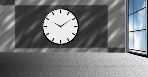 3d rendered plan or blank or empty interior of a room with a window.Mock Stock Illustration