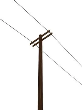 3d rendered power pole Stock Illustration