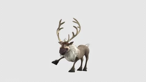 3D Rendered Reindeer Talking With Gestures And Postures By Legs 库存影片 294910823