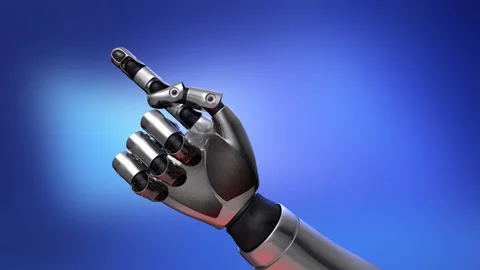 3D Rendered robot arm Видео 122449662