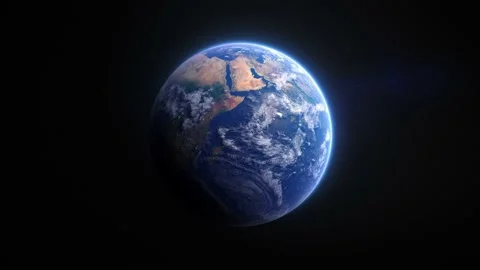 3D rendered rotating Planet Earth. Elements furnished by NASA. Stock Footage 146047068