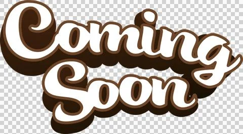 3D-rendered script text reading Coming Soon is appearing on transparent layer Illustrazione stock