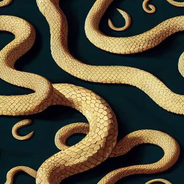 3D rendered seamless background with snake pattern Foto stock