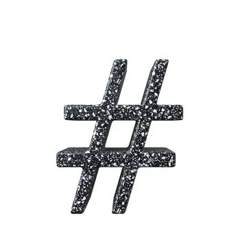 3D rendered sharp mark of granite material isolated on the white background Stock Illustration