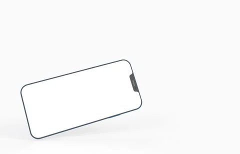 A 3D rendered smartphone template with copy space for user experience present Stock Illustration