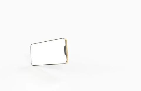 A 3D rendered smartphone template with copy space for user experience present Stock Illustration