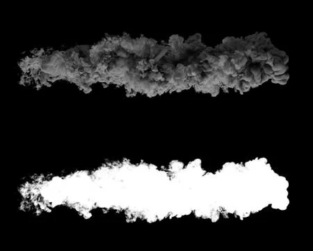 3d rendered smoke digital simulation. Organic smoke shape with shadows. Smoot Stock Illustration