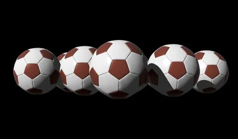 3d rendered soccer balls Stock Illustration