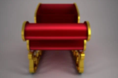 3D-rendered stacked red cylinders with gold endcaps are sitting on gold runners Stock Illustration