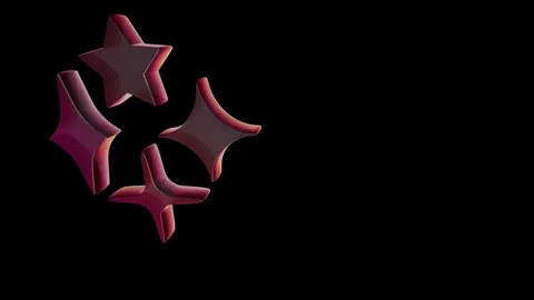 3D rendered star shapes, loopable retro sparkle animation. 4k Stock Footage 337864706