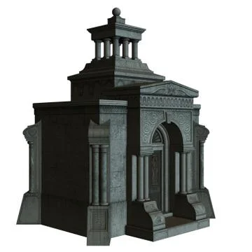 3d rendered stone crypt Ilustración de archivo