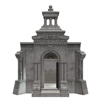 3d rendered stone crypt Ilustración de archivo