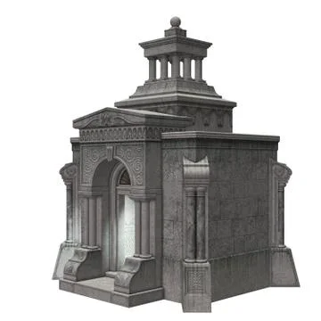 3d rendered stone crypt Ilustración de archivo