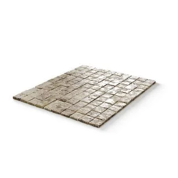 3D rendered stone floor tile on a white background, with a subtle textured patte Stockillustratie