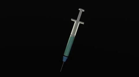 3D Rendered Syringe Stock Illustration