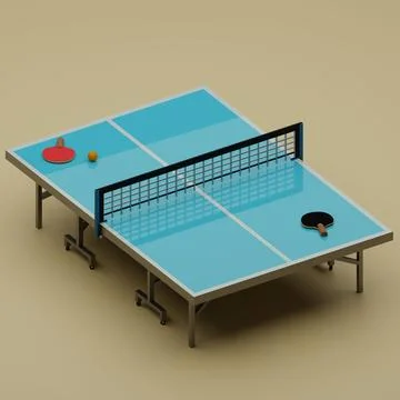 3d rendered table tennis Stock Illustration