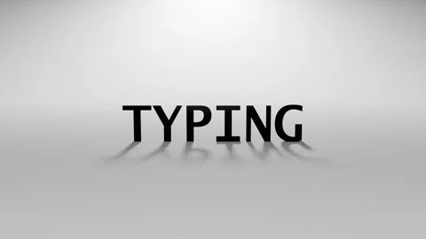 3D Rendered typing Text Animation with Typing Effect and Blinking Cursor Minimal 스톡 동영상 315101568