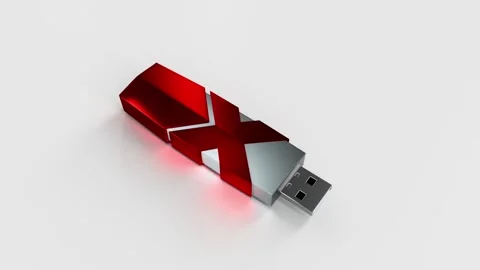 3D rendered usb disc Stock Footage 195087348