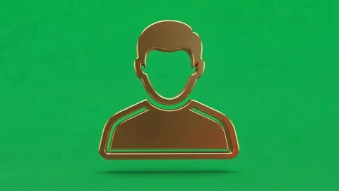 3D Rendered User Icon on Green Screen for Digital Interface and Online Iden.. Stock Footage 329478096