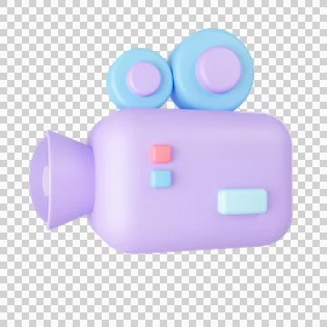 3D rendered VDO camera icon for graphic Stock Illustration