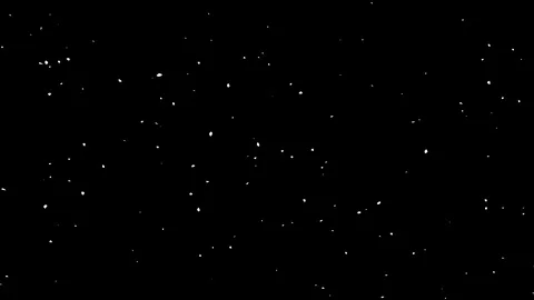 3d rendered video of weak snowfall isolated on black background Stock Footage 112942678