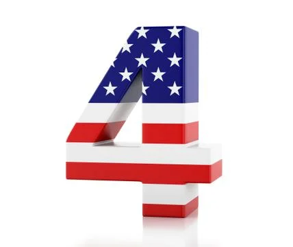 3d renderer, 4 of july. 스톡 일러스트
