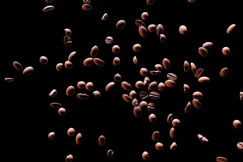 3d renderin coffe beans Stock Footage 164716699