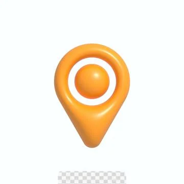 3D Renderin Location pin icon Stock Illustration