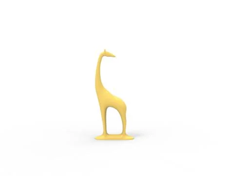 3d renderinf of a giraffe isolated in white studio background Stock Illustration