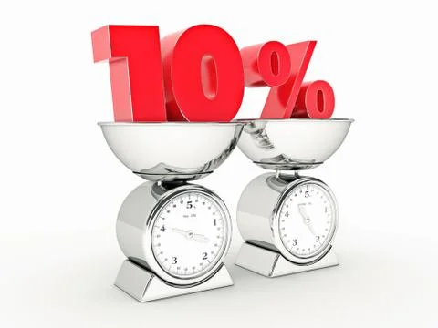 3D rendering of a 10 percent discount Stock Illustration