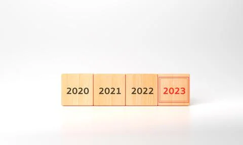 3d rendering of 2023 business plan and strategies. Goal, plan, action. Annual Stock-Illustration