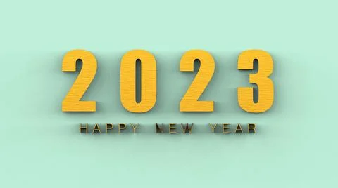 3d rendering of 2023 Creativity and inspiration ideas concepts with nice back Stock Illustration