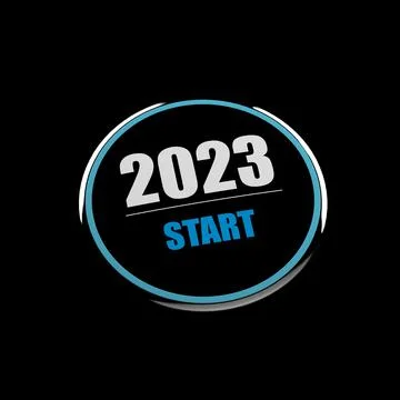 3d rendering of 2023 year start BTN Illustrazione stock