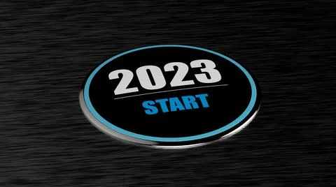 The 3d rendering of 2023 year start BTN Illustrazione stock