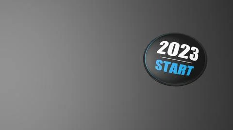 The 3d rendering of 2023 year start BTN Illustrazione stock