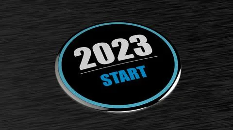 The 3d rendering of 2023 year start BTN Illustrazione stock