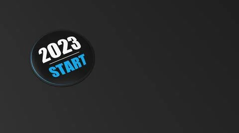 The 3d rendering of 2023 year start BTN Illustrazione stock